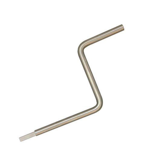 Schwimmbad Handkurbel aus rostfreiem Nirosta-Edelstahl für Pools mit erhöhtem Beckenrand ab 50 cm. Langlebig und ergonomisch für müheloses Aufrollen.