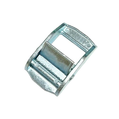 Stabile Klemmschnalle aus Aluminium für 25 mm breite Gurte – ideal zur sicheren Fixierung von Poolabdeckungen, Transport- und Outdoor-Anwendungen.