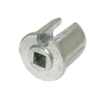 Nutrohrendkappe aus Aluminium mit 13 mm Innensackloch für 50/2 mm Stangen