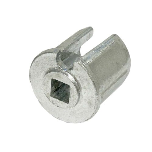 Nutrohrendkappe aus Aluminium mit 13 mm Innensackloch für 50/2 mm Stangen